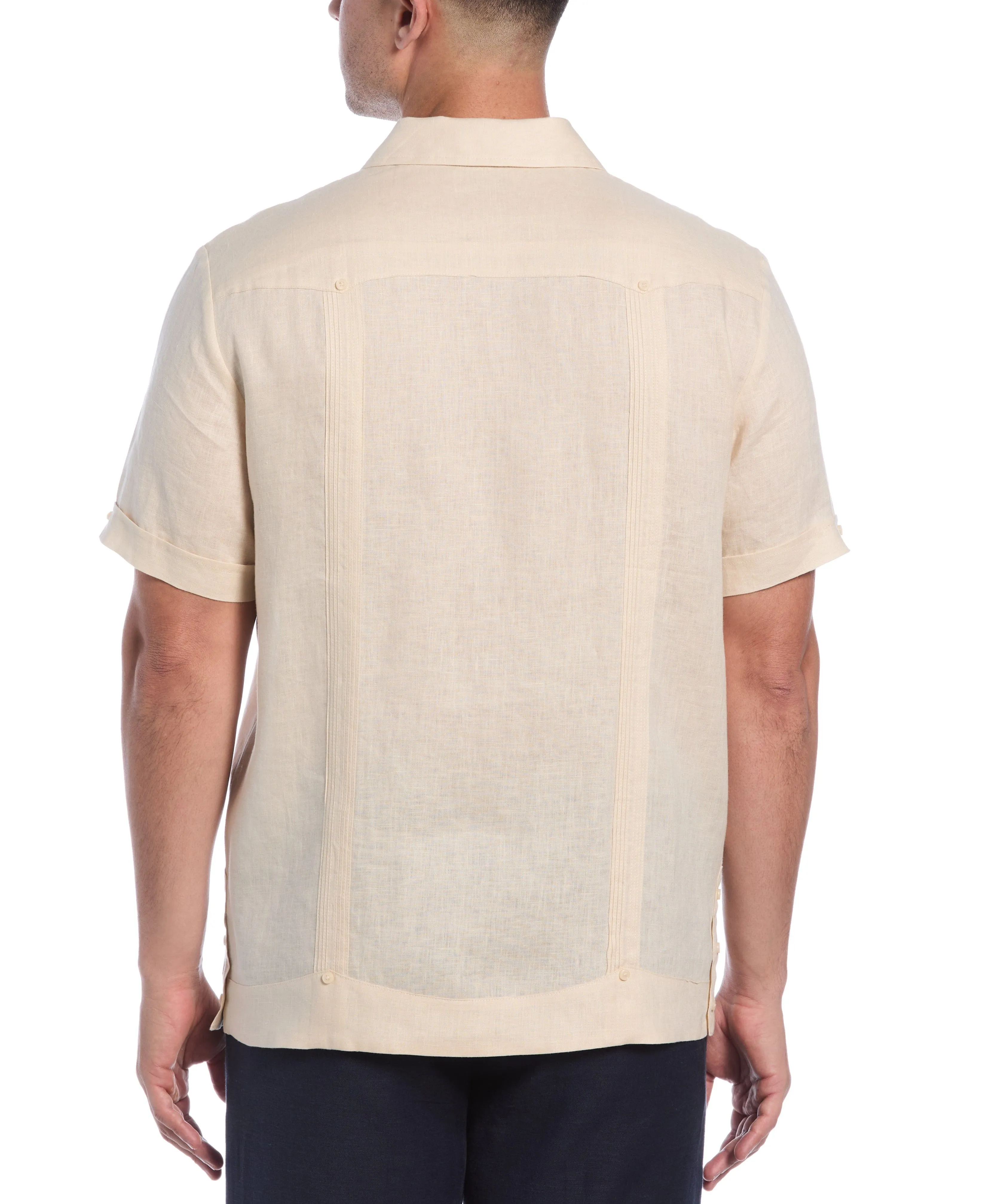 100% Linen Classic Guayabera Shirt - Short Sleeve