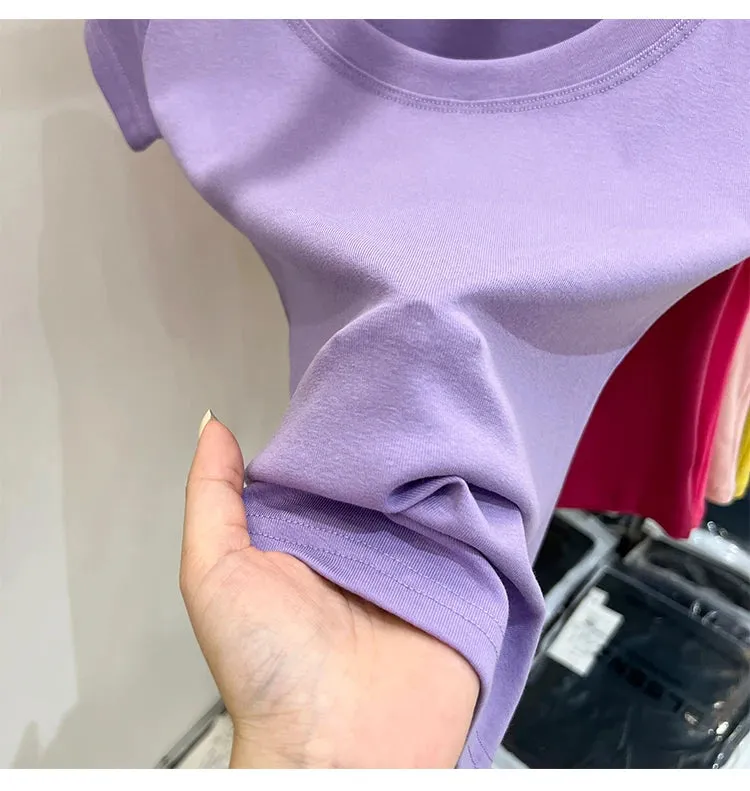16 Colors Summer Slim Skinny Short Sleeve Croptops