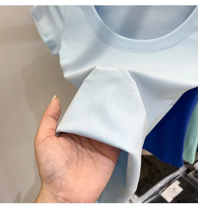 16 Colors Summer Slim Skinny Short Sleeve Croptops