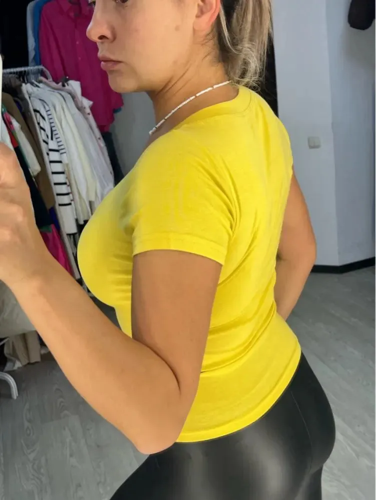 16 Colors Summer Slim Skinny Short Sleeve Croptops