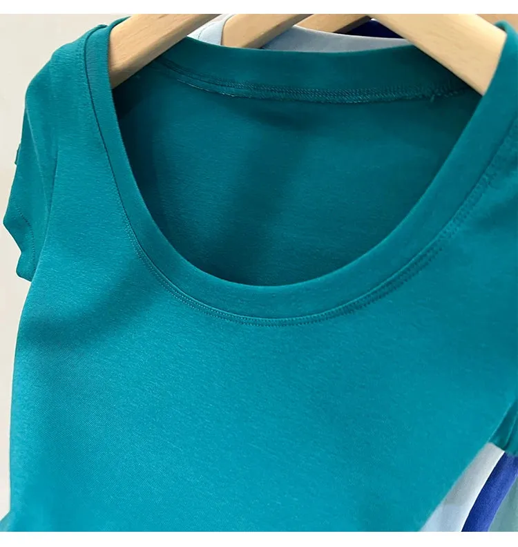16 Colors Summer Slim Skinny Short Sleeve Croptops