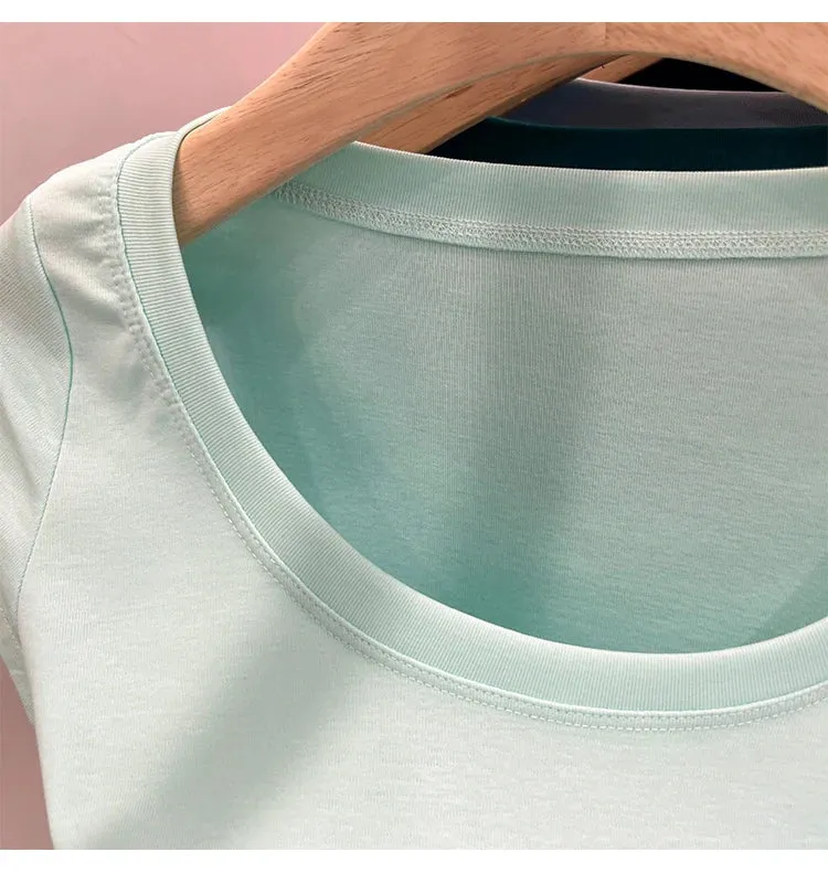 16 Colors Summer Slim Skinny Short Sleeve Croptops