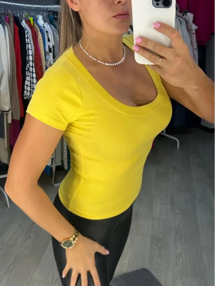 16 Colors Summer Slim Skinny Short Sleeve Croptops
