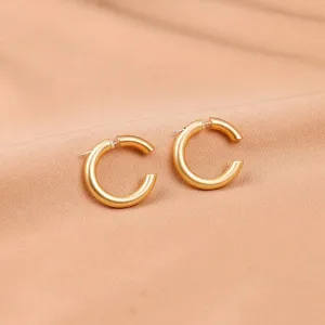 18K Gold-Plated Half-Hoop Ear Jackets