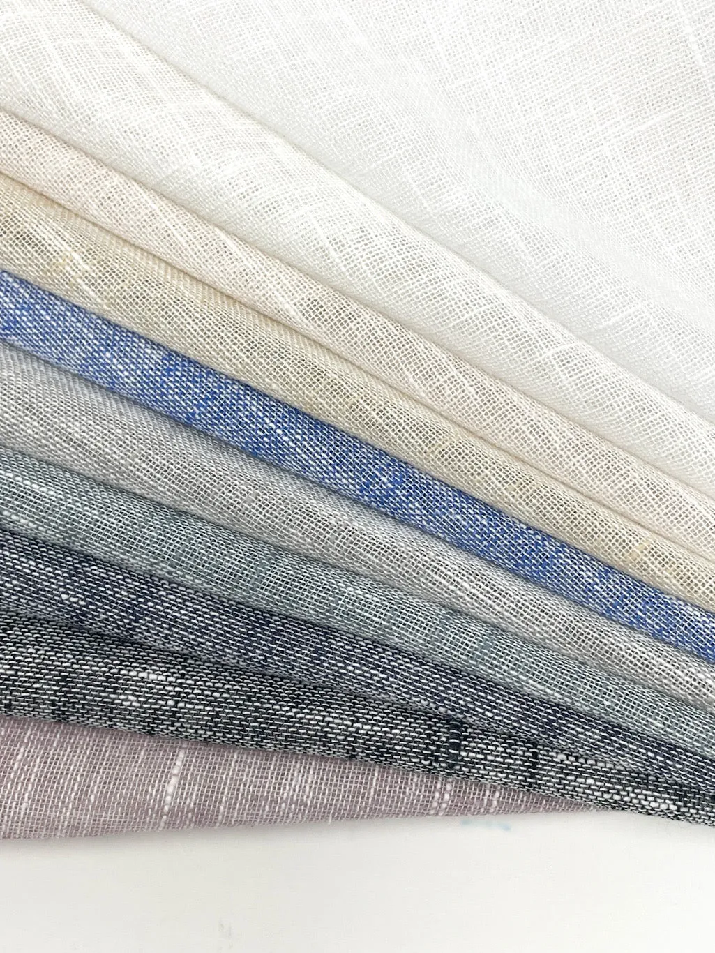 2 Tone Poly Cotton Linen Sheer Fabric By The Yard/CL1034