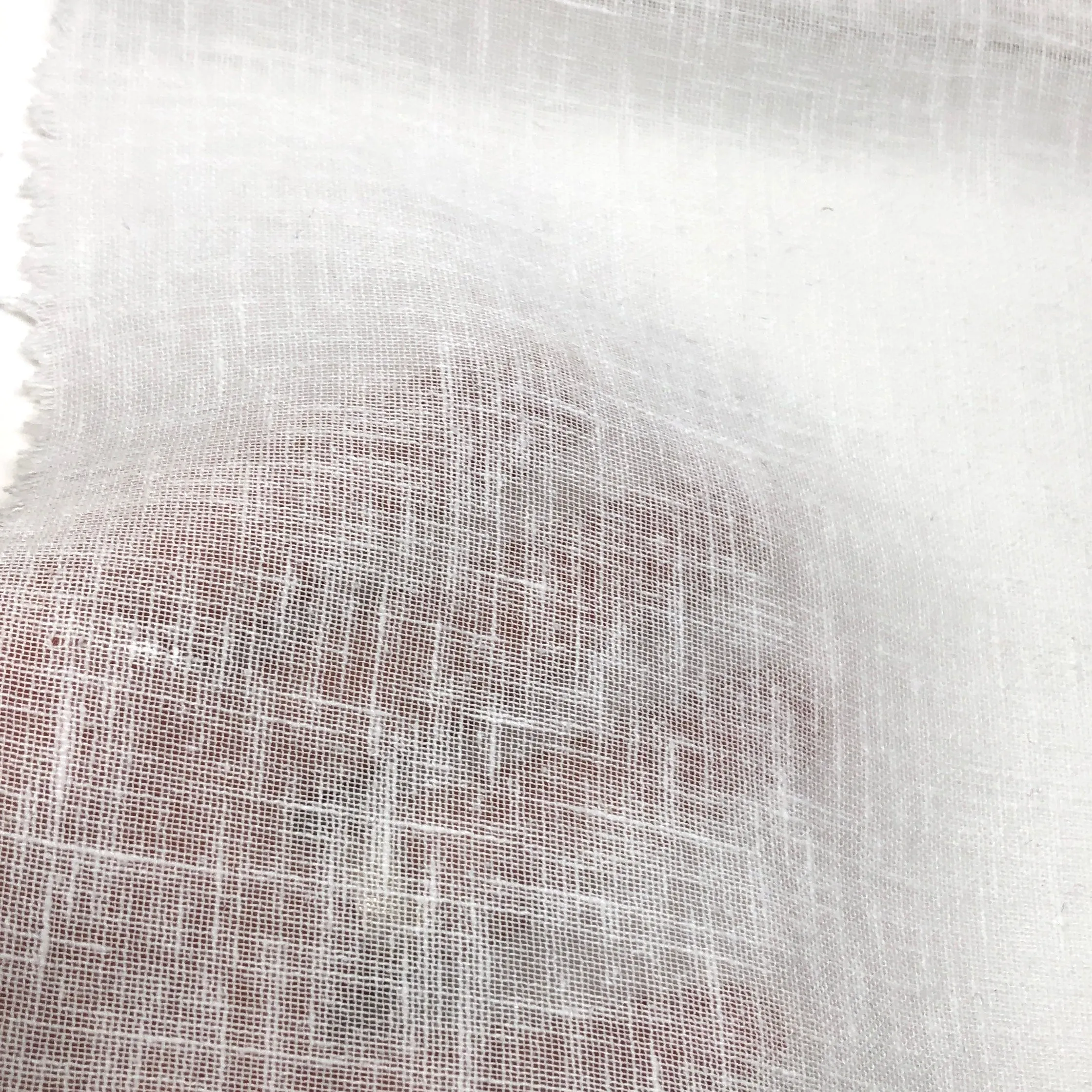 2 Tone Poly Cotton Linen Sheer Fabric By The Yard/CL1034