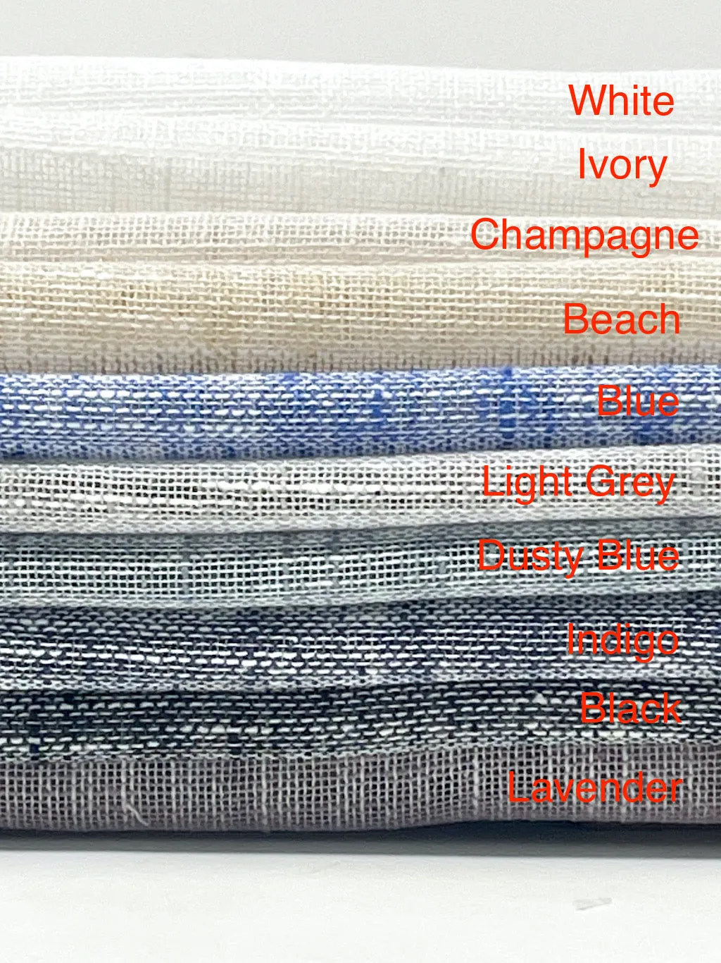 2 Tone Poly Cotton Linen Sheer Fabric By The Yard/CL1034