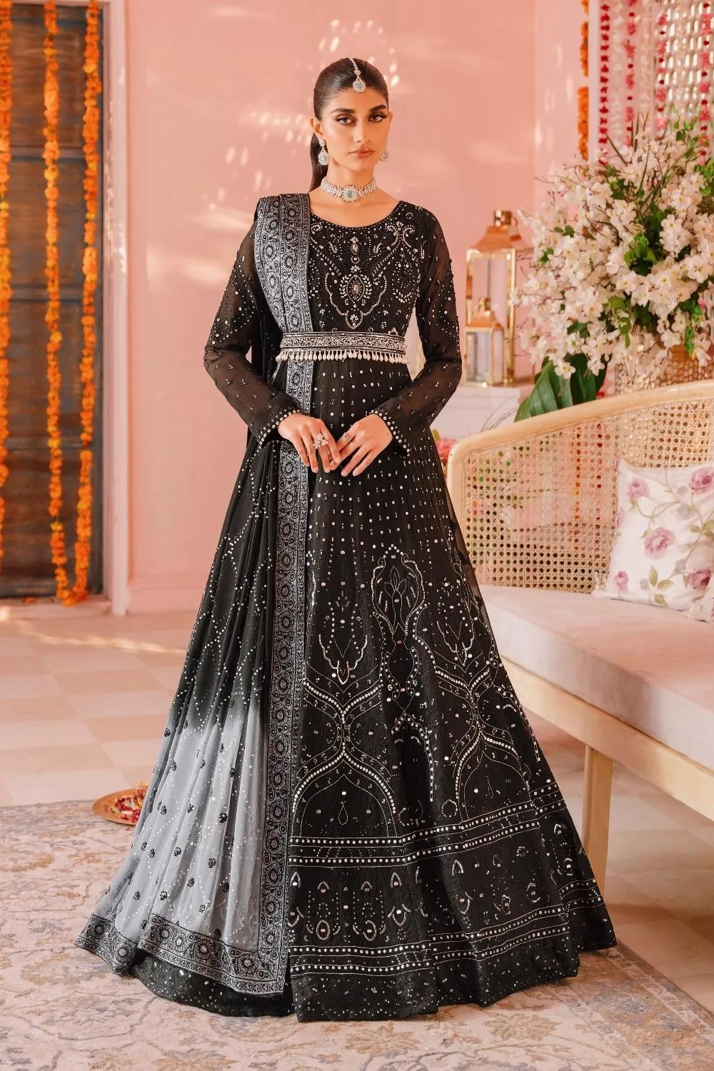 3PC Unstitched | Embroidered Luxury Formal Dress