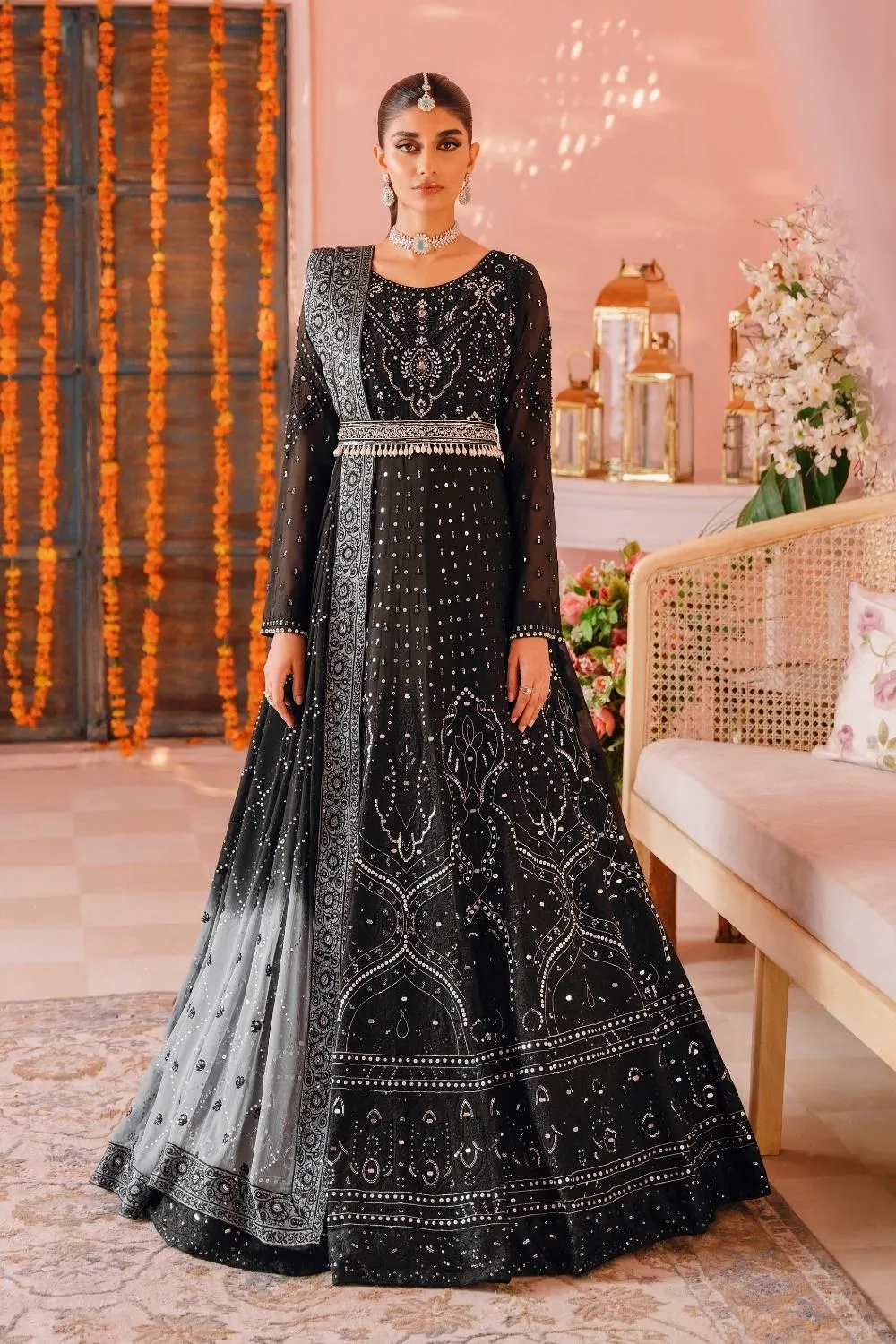 3PC Unstitched | Embroidered Luxury Formal Dress