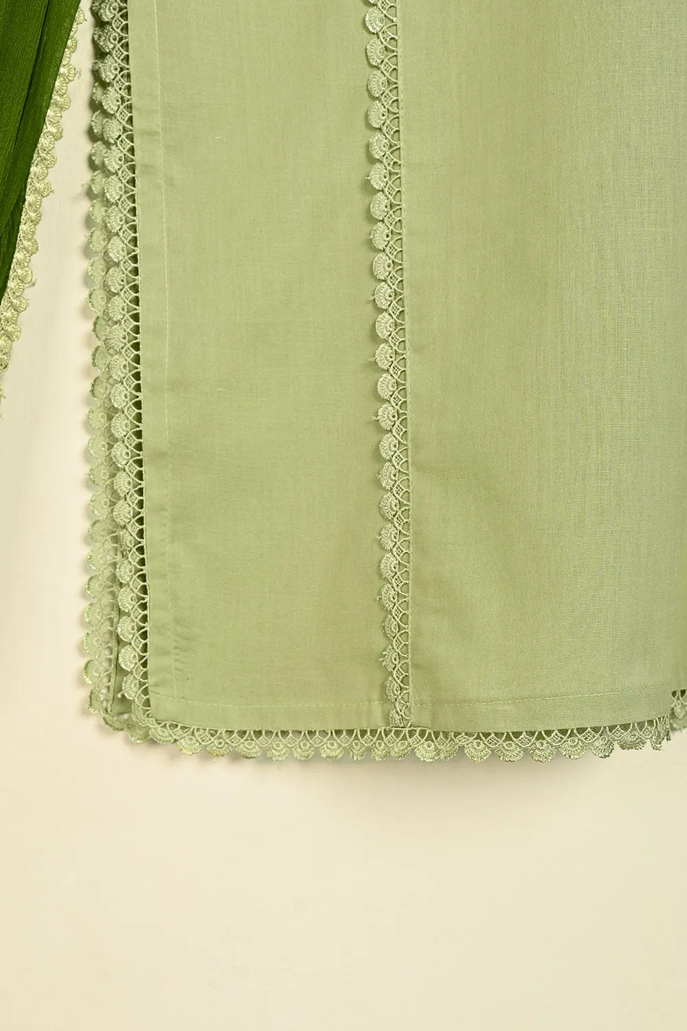 3SP-25A-Pista- 3PC COTTON EMBROIDERED DRESS