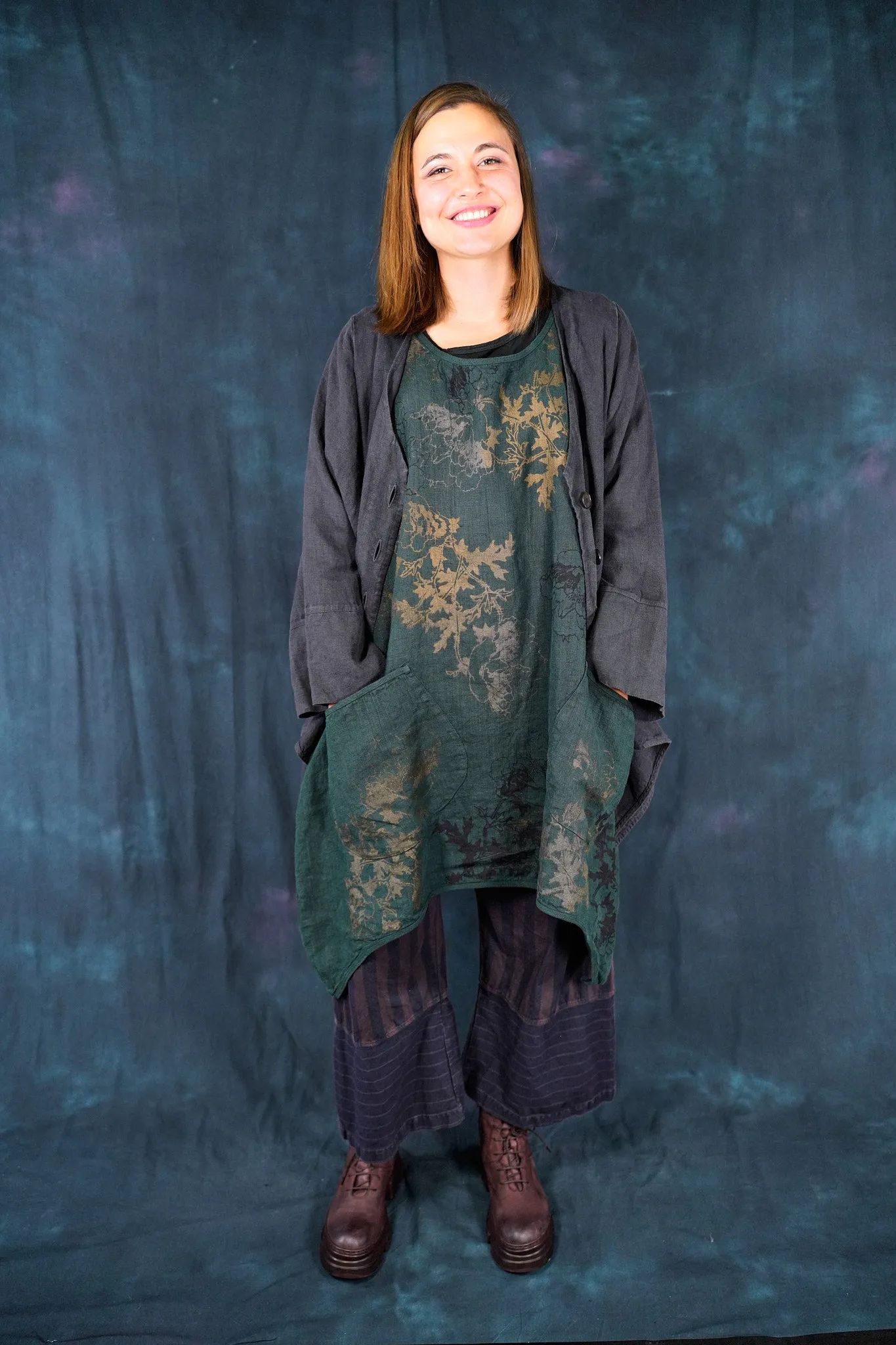 5289 Basque Cardigan Black Sand-U