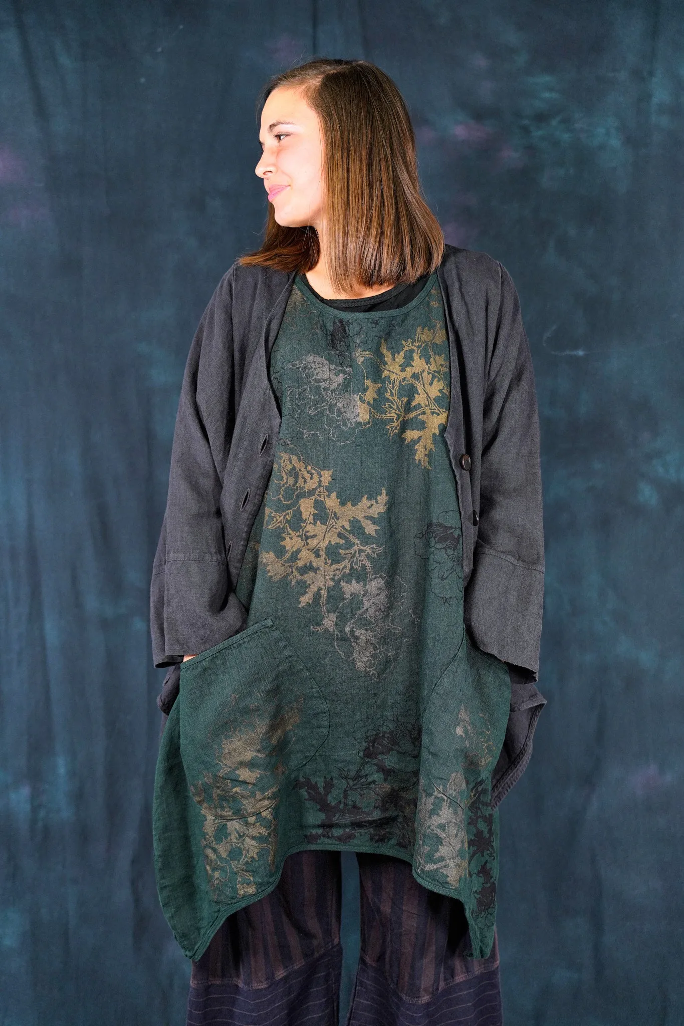 5289 Basque Cardigan Black Sand-U