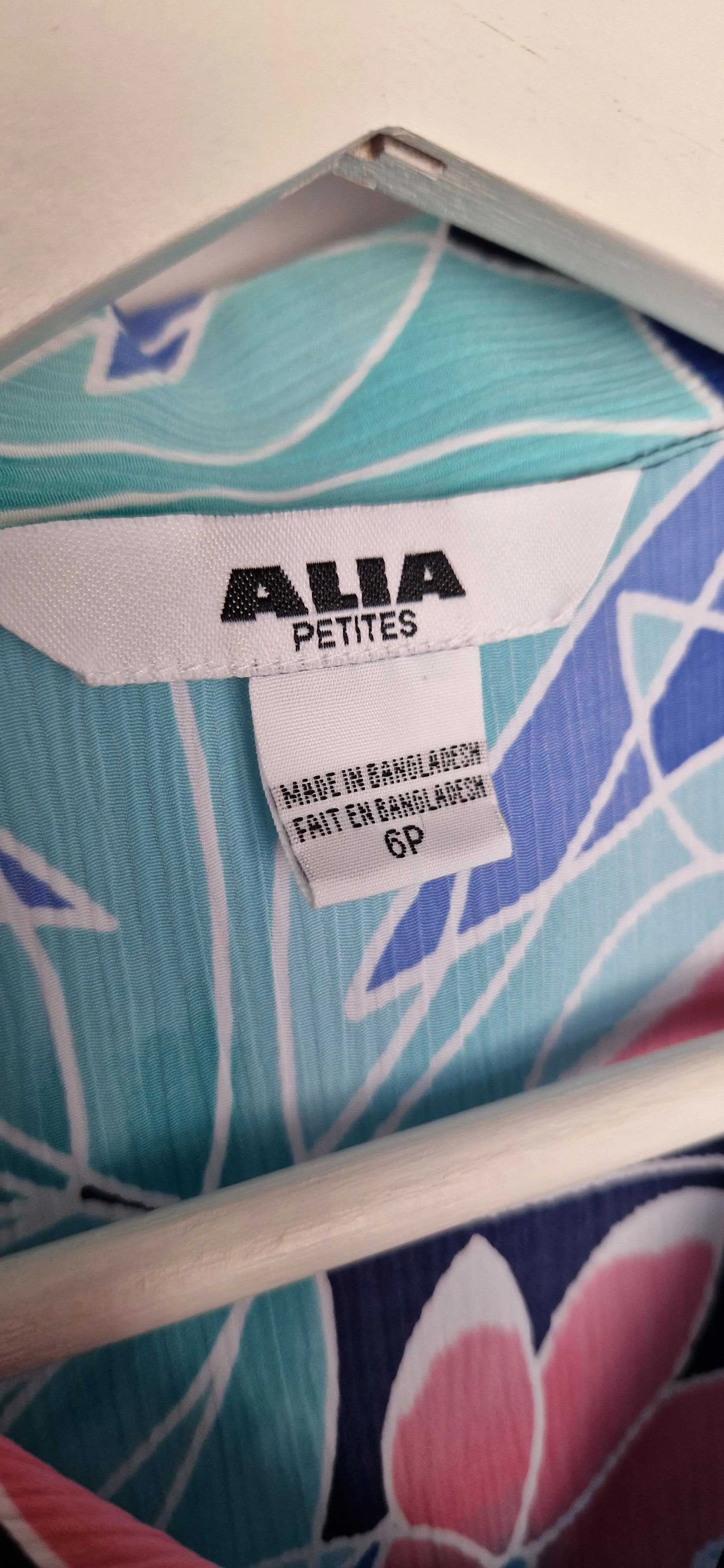 80's Bright Pastel Women's Short Sleeve Blouse Alia Brand
