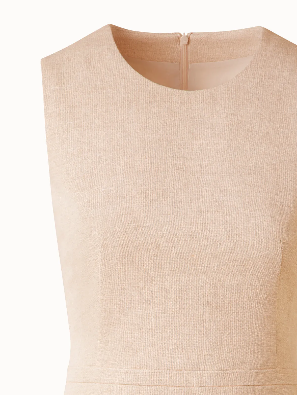 A-Line Sheath Dress in Linen Double-Face