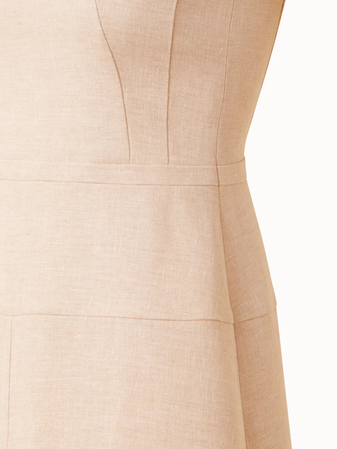 A-Line Sheath Dress in Linen Double-Face