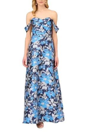 Aidan Mattox MD1E208165 Off Shoulder Sweetheart Neck And Draped Off The Shoulder
