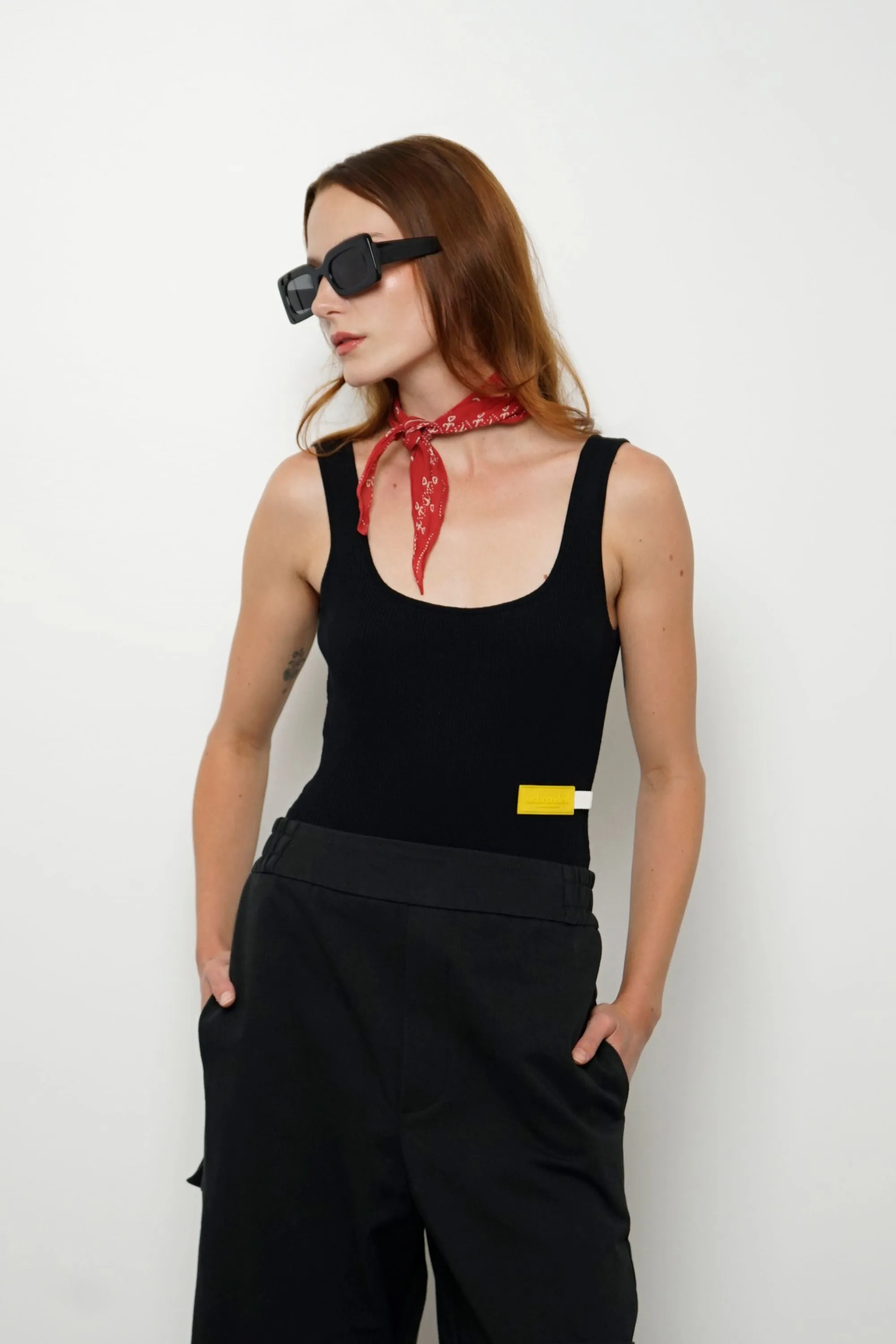 Aiko Black Tank Bodysuit