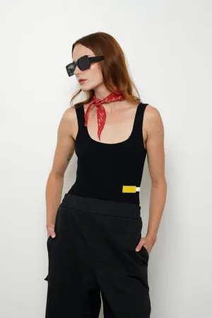 Aiko Black Tank Bodysuit