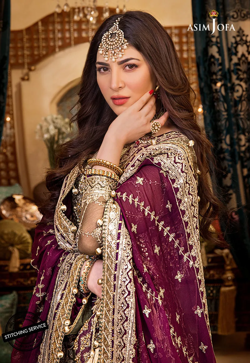 AJBN-01 | Asim Jofa  Baad-e-Naubahar Wedding Collection 2022 | Embroidered Chiffon Suits