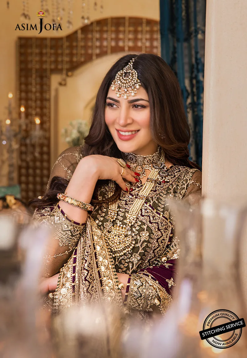 AJBN-01 | Asim Jofa  Baad-e-Naubahar Wedding Collection 2022 | Embroidered Chiffon Suits