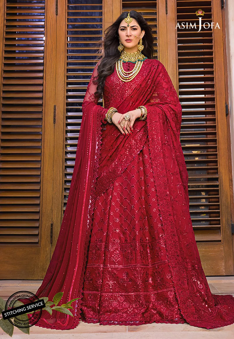 AJBN-03 | Asim Jofa  Baad-e-Naubahar Wedding Collection 2022 | Embroidered Chiffon Suits