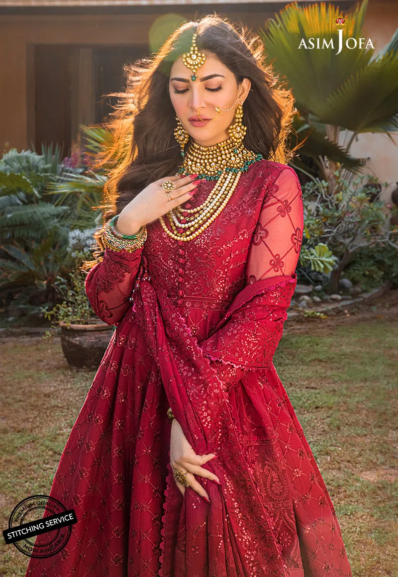 AJBN-03 | Asim Jofa  Baad-e-Naubahar Wedding Collection 2022 | Embroidered Chiffon Suits
