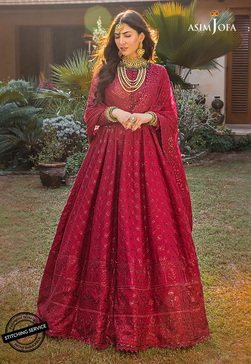 AJBN-03 | Asim Jofa  Baad-e-Naubahar Wedding Collection 2022 | Embroidered Chiffon Suits