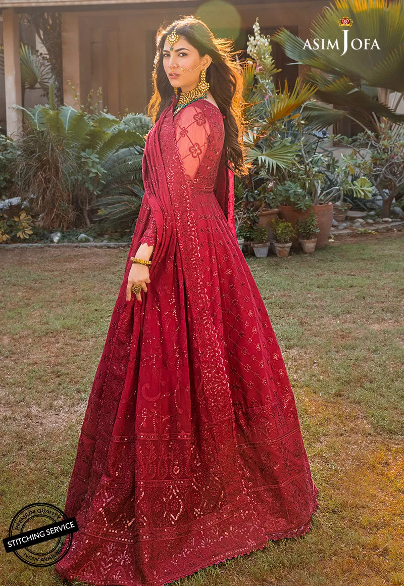 AJBN-03 | Asim Jofa  Baad-e-Naubahar Wedding Collection 2022 | Embroidered Chiffon Suits