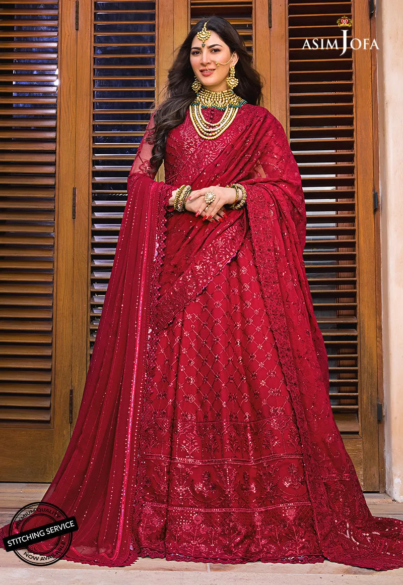 AJBN-03 | Asim Jofa  Baad-e-Naubahar Wedding Collection 2022 | Embroidered Chiffon Suits