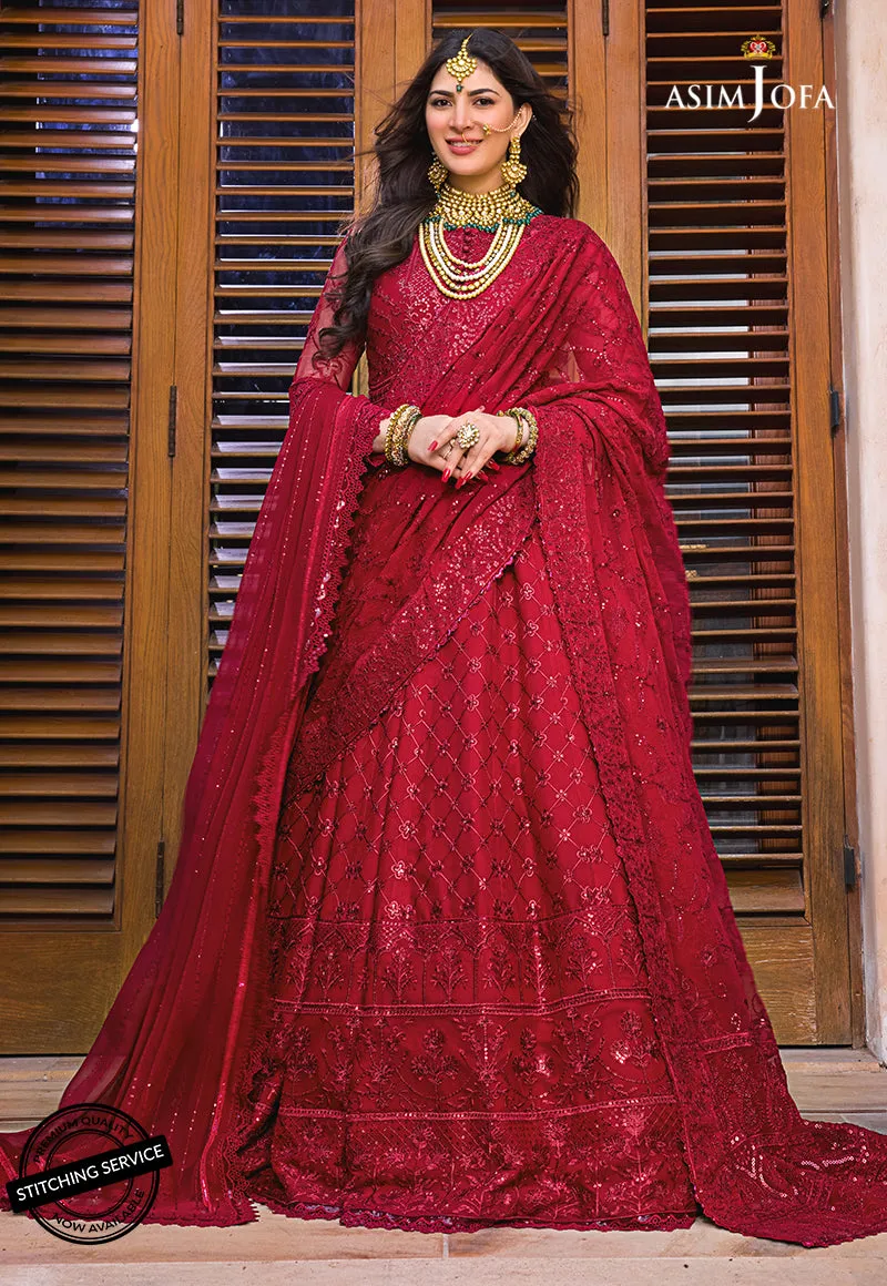 AJBN-03 | Asim Jofa  Baad-e-Naubahar Wedding Collection 2022 | Embroidered Chiffon Suits