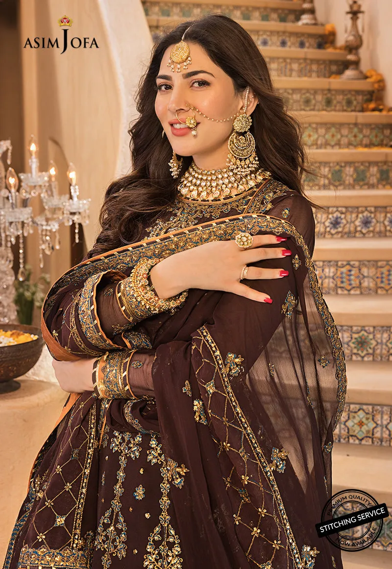 AJBN-09 | Asim Jofa  Baad-e-Naubahar Wedding Collection 2022 | Embroidered Chiffon Suits