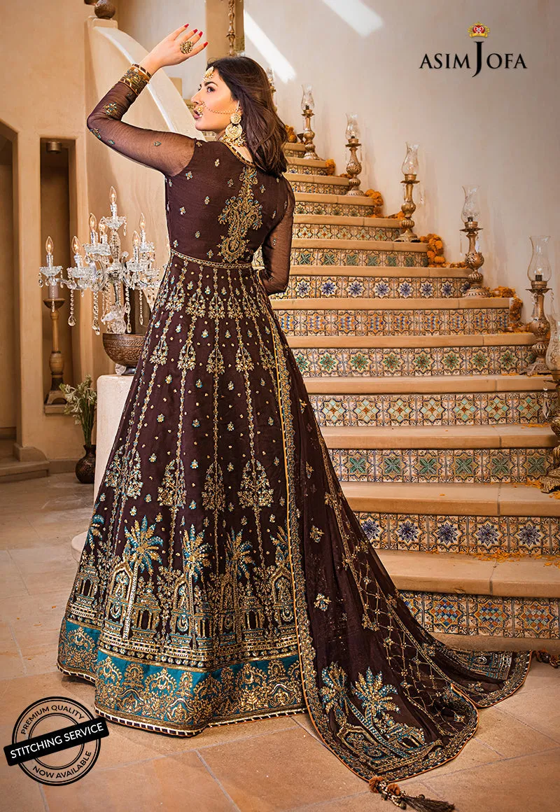 AJBN-09 | Asim Jofa  Baad-e-Naubahar Wedding Collection 2022 | Embroidered Chiffon Suits