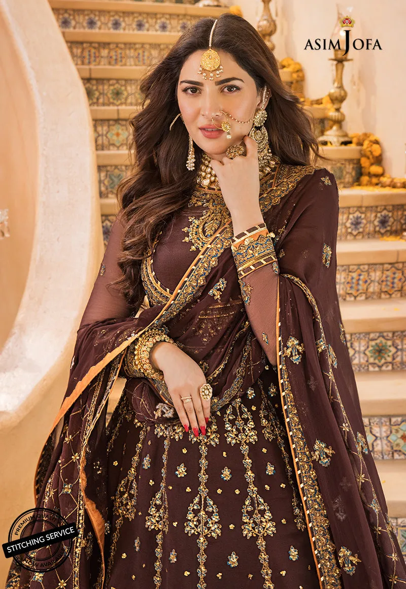 AJBN-09 | Asim Jofa  Baad-e-Naubahar Wedding Collection 2022 | Embroidered Chiffon Suits