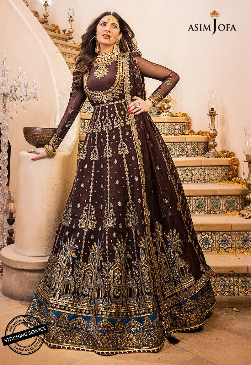 AJBN-09 | Asim Jofa  Baad-e-Naubahar Wedding Collection 2022 | Embroidered Chiffon Suits