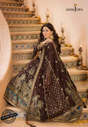 AJBN-09 | Asim Jofa  Baad-e-Naubahar Wedding Collection 2022 | Embroidered Chiffon Suits