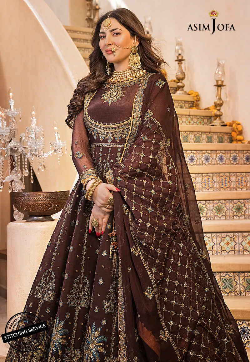 AJBN-09 | Asim Jofa  Baad-e-Naubahar Wedding Collection 2022 | Embroidered Chiffon Suits