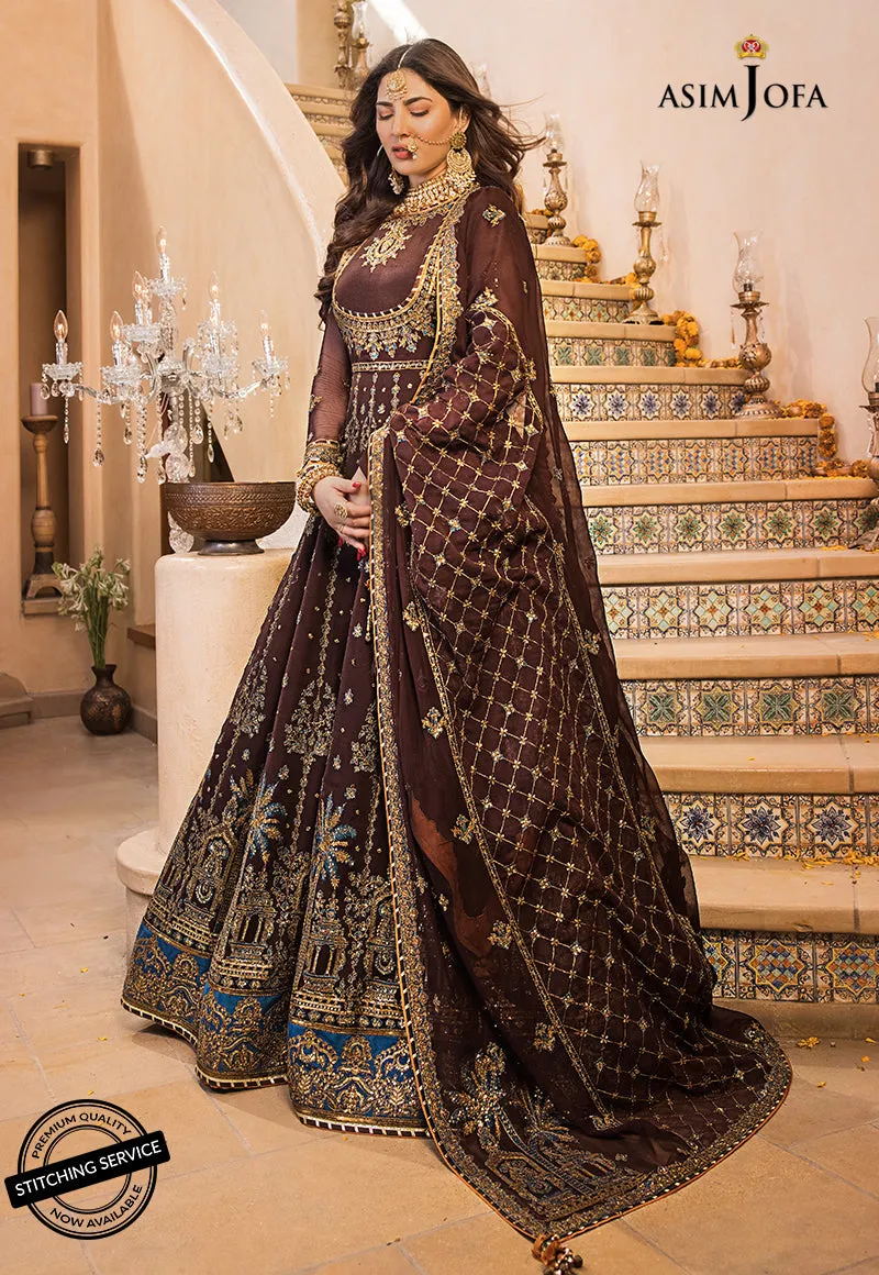AJBN-09 | Asim Jofa  Baad-e-Naubahar Wedding Collection 2022 | Embroidered Chiffon Suits