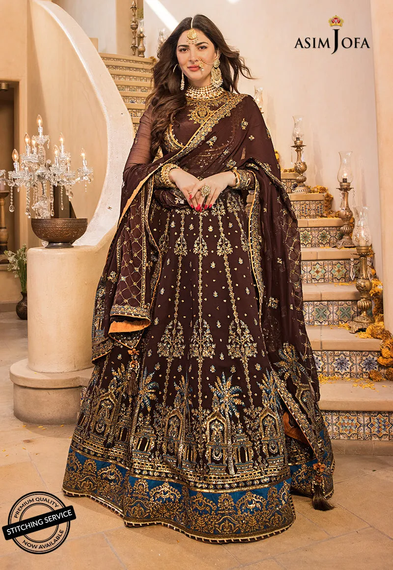 AJBN-09 | Asim Jofa  Baad-e-Naubahar Wedding Collection 2022 | Embroidered Chiffon Suits