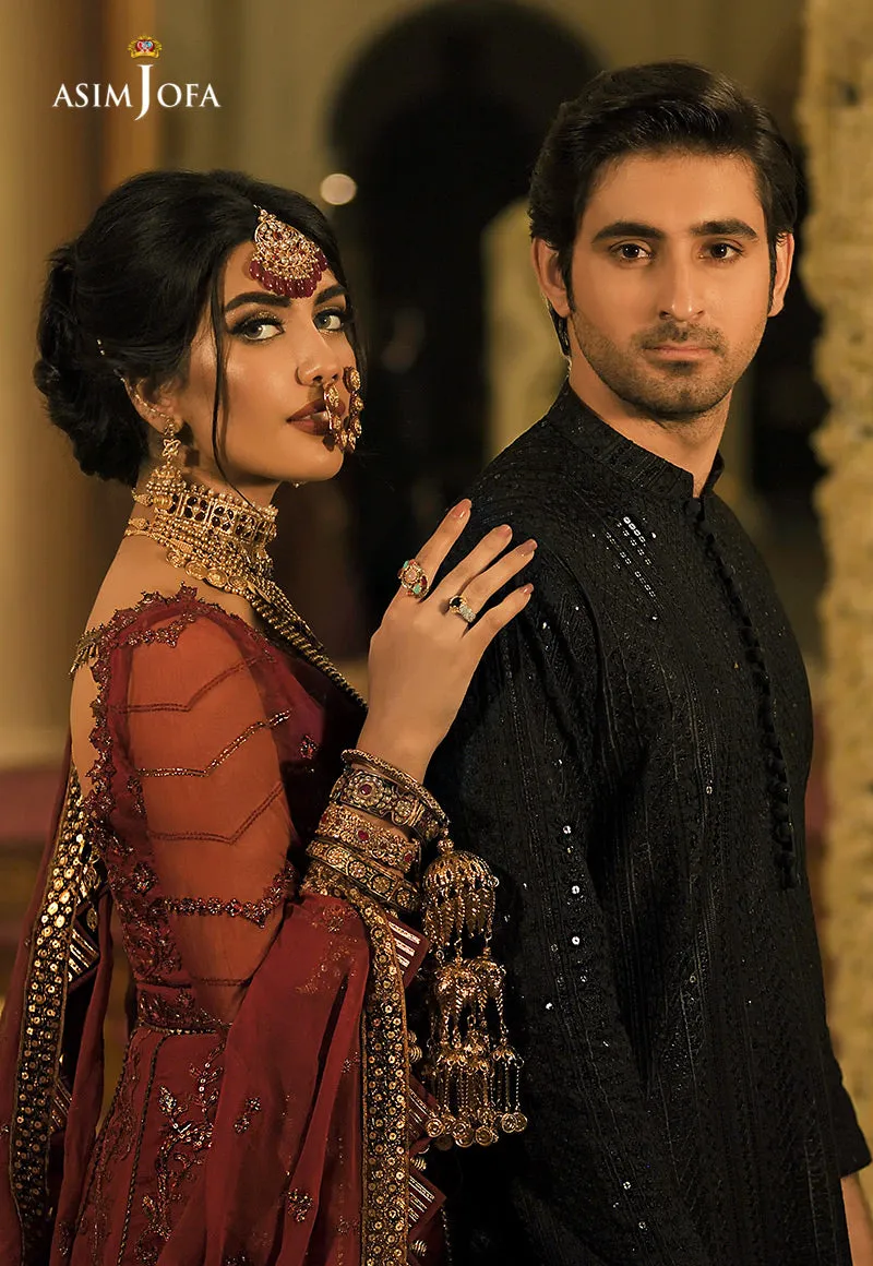 AJST-04 | Asim Jofa Sadqay Tumharay Eid Collection 2022 | Unstitched Embroidered Chiffon Suits