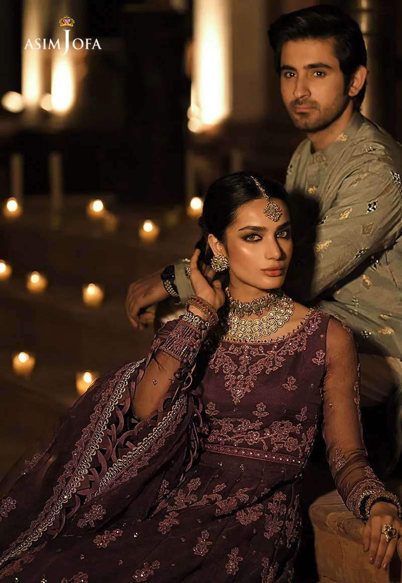 AJST-17 | Asim Jofa Sadqay Tumharay Eid Collection 2022 | Unstitched Embroidered Chiffon Suits