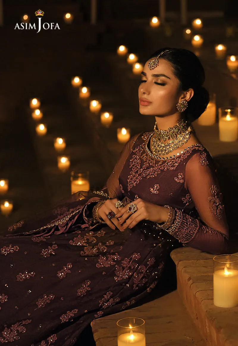 AJST-17 | Asim Jofa Sadqay Tumharay Eid Collection 2022 | Unstitched Embroidered Chiffon Suits