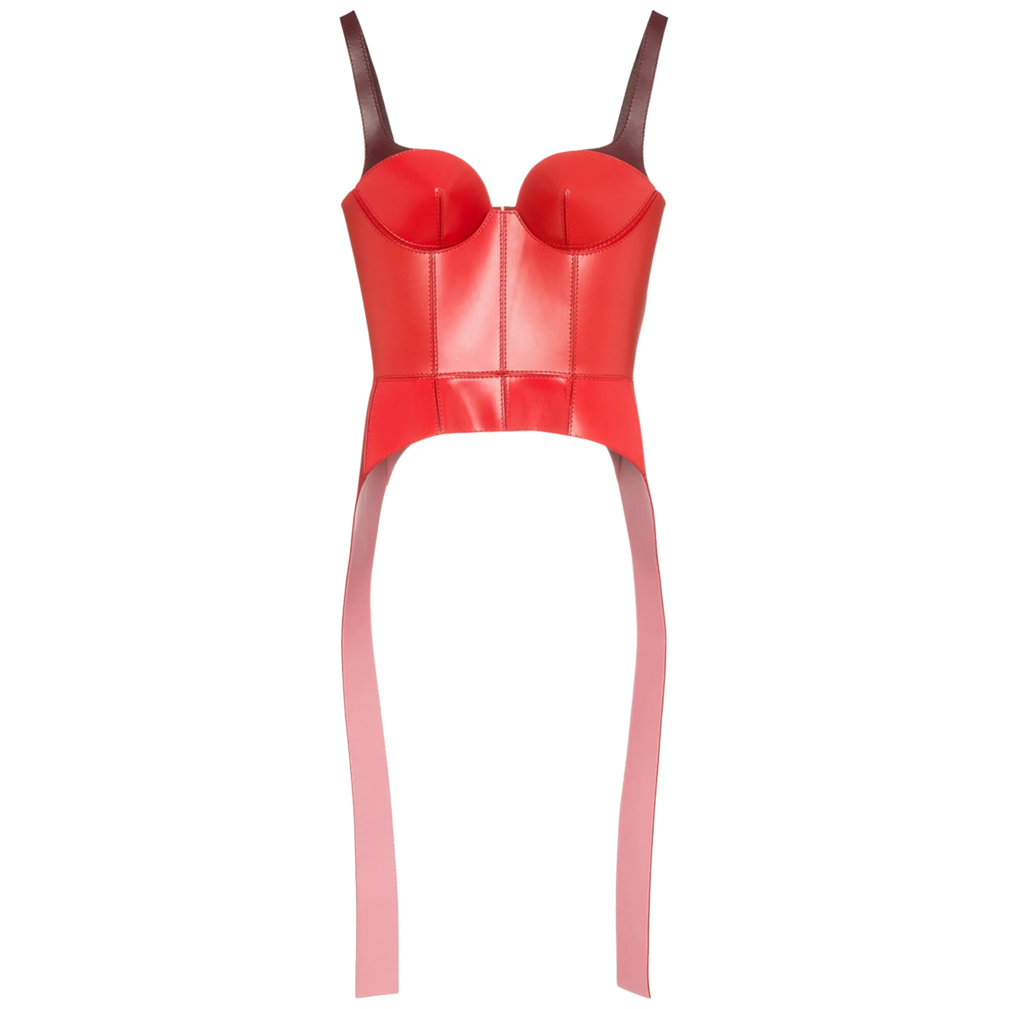 Alexander McQueen Two-Tone Red Bustier