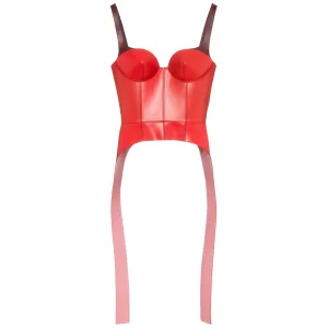 Alexander McQueen Two-Tone Red Bustier