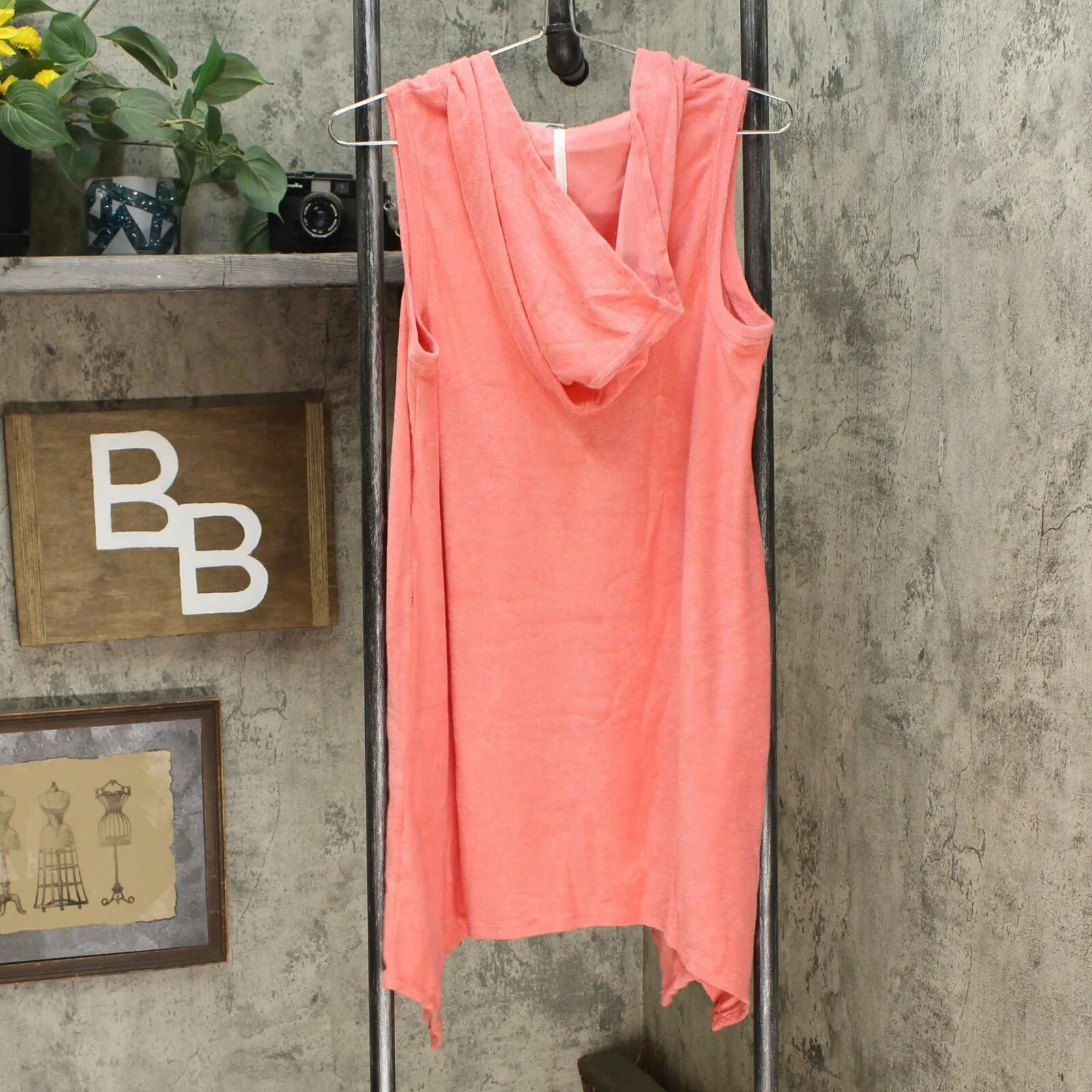 AnyBody Women's Sleeveless Baby Terry Hooded Tunic Top