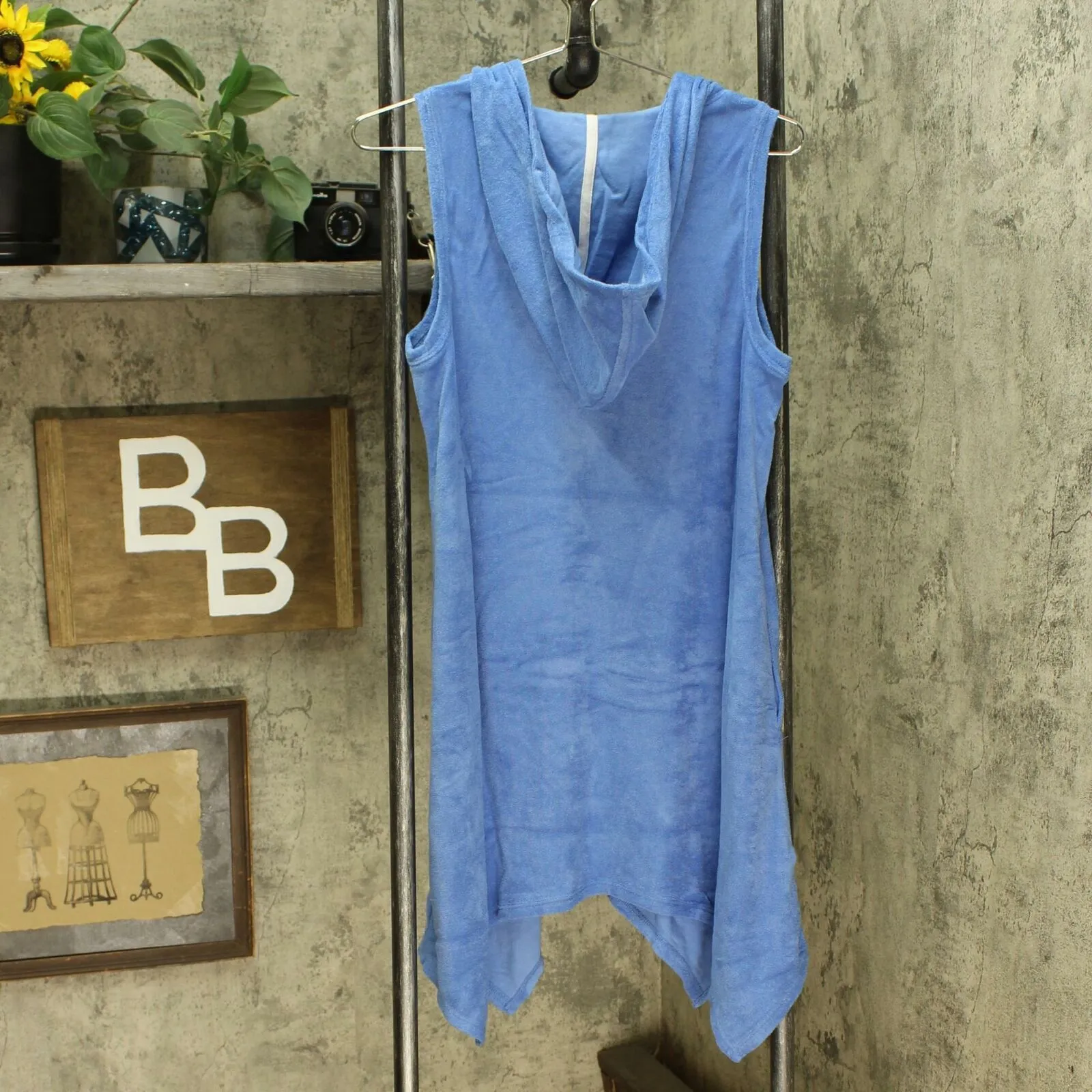 AnyBody Women's Sleeveless Baby Terry Hooded Tunic Top