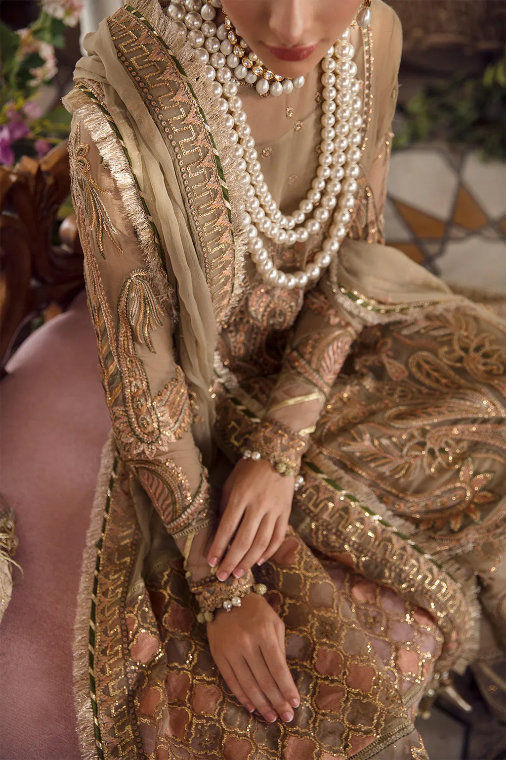 AYZAL | Afrozeh La Fuchsia Wedding Edition 2022 | Unstitched Embroidered Chiffon Suits