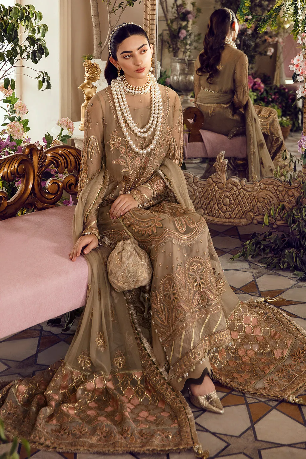 AYZAL | Afrozeh La Fuchsia Wedding Edition 2022 | Unstitched Embroidered Chiffon Suits
