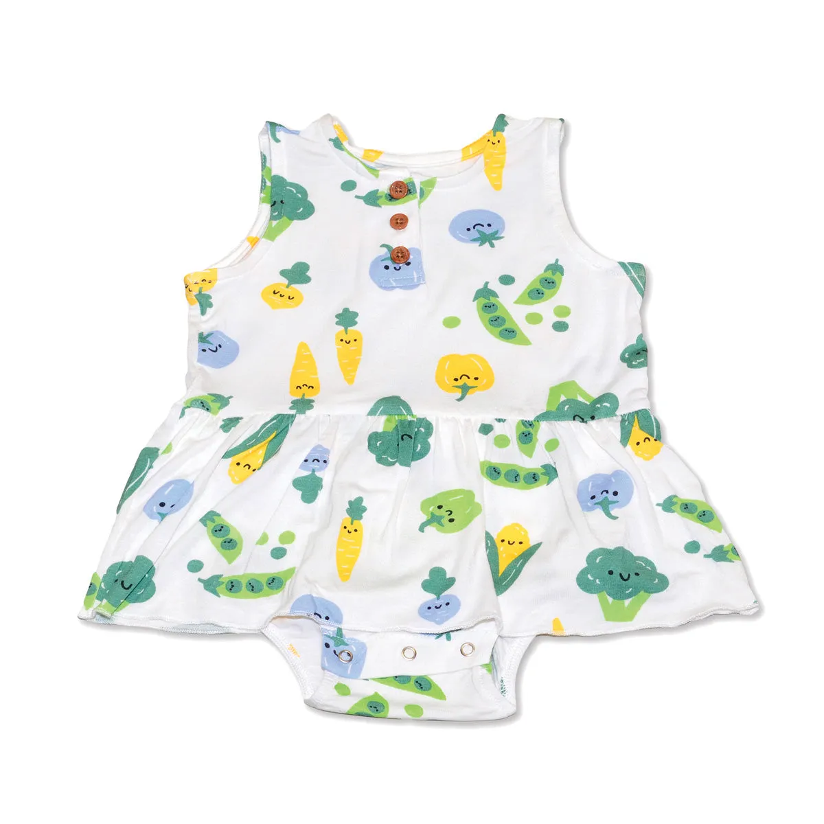 Bamboo Skirt Bodysuit (Farmers Market Print)