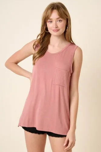 Bamboo Sleeveless Pocket Tank