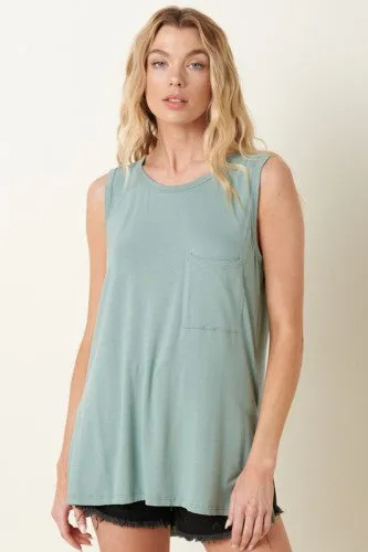 Bamboo Sleeveless Pocket Tank